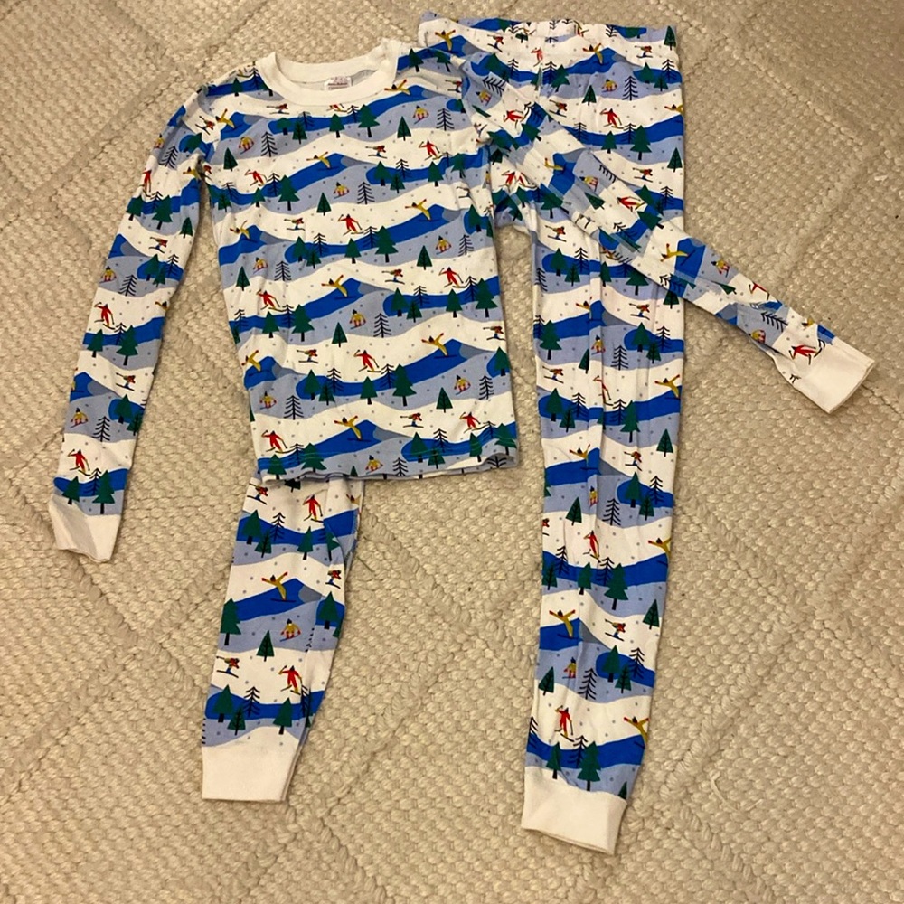 COPY - Hanna Andersson Kids Size 14 160 cm Ski Slope Holiday Print Long John Pa…